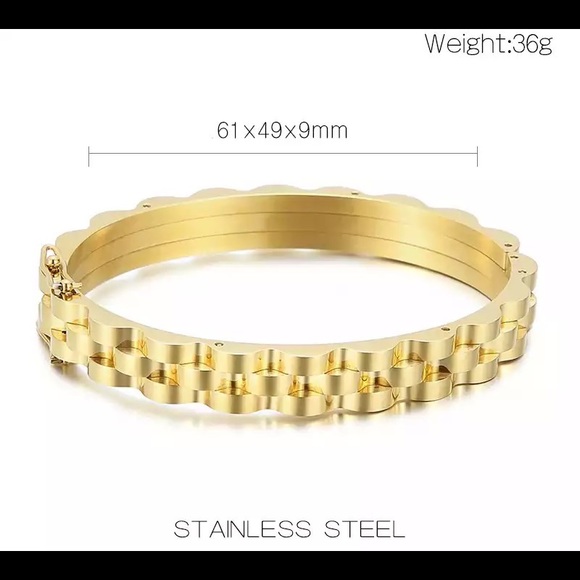 9mm Stainless Steel Cuff Bangle Unisex Bracelet - Picture 12 of 13